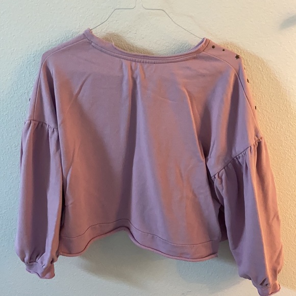 Cropped beaded sweatshirt - Picture 4 of 5